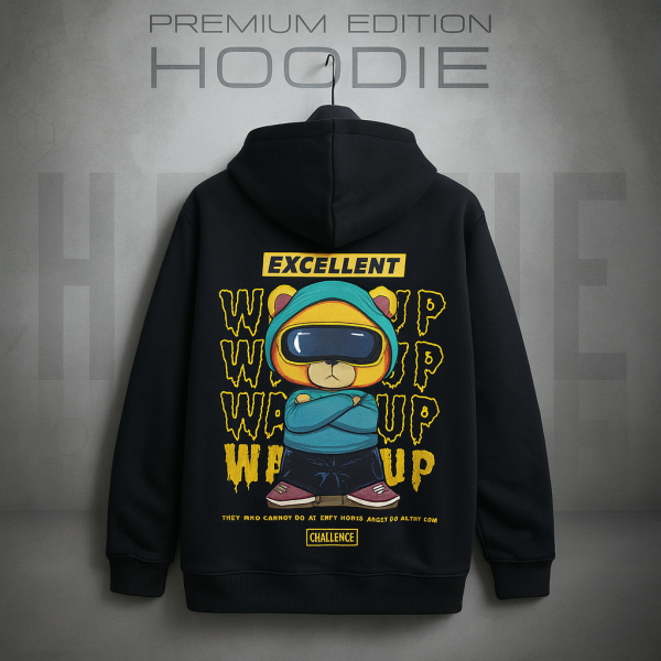 Oversized Black Hoodie For Man